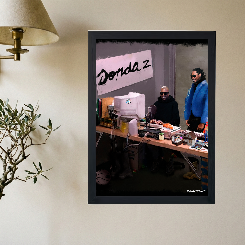 Kanye x Future 'BEZOS DESK' Painting Poster - Mockup 2