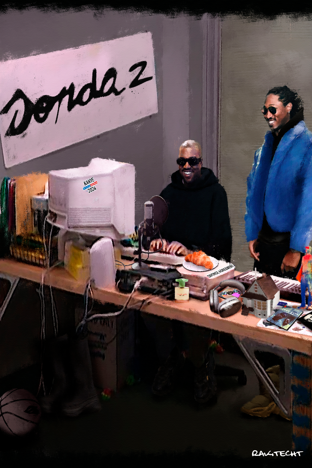 Kanye x Future 'BEZOS DESK' Painting Poster