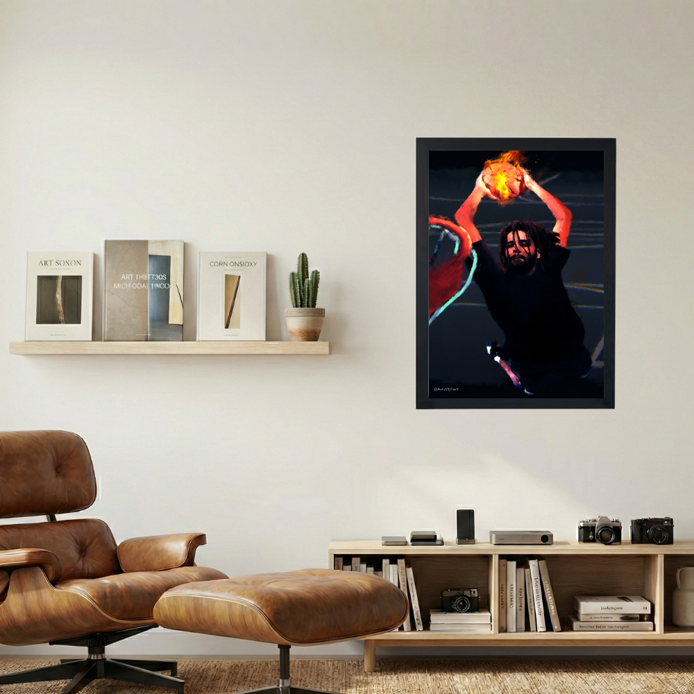 J. Cole 'Baller' Painting Poster - Mockup 1