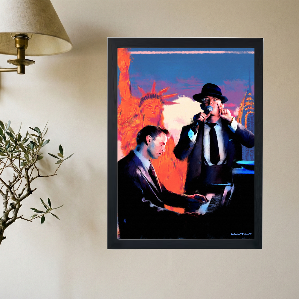 Logic x Frank Sinatra 'Young Sinatra' Painting Poster - Mockup 2