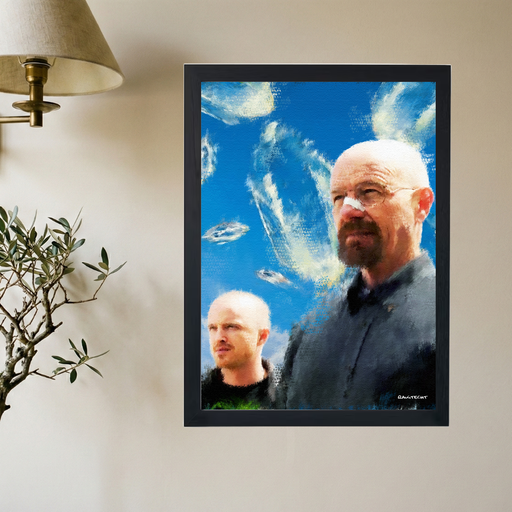 Breaking Bad // Walter White x Jesse Pinkman 'Crystal' Painting Poster - Mockup 2