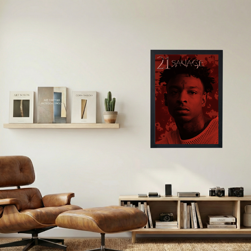 21 Savage 'Blood' Poster - Mockup 1