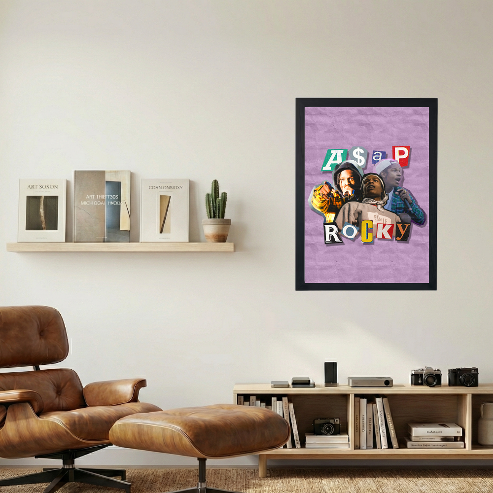 A$AP Rocky 'Scrapbook' Poster - Mockup 1