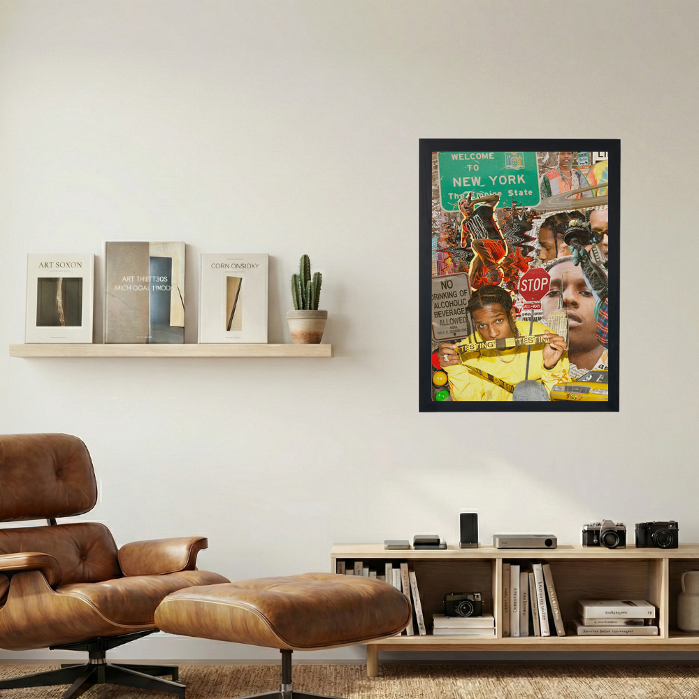A$AP Rocky 'NYC' Collage Poster - Mockup 1
