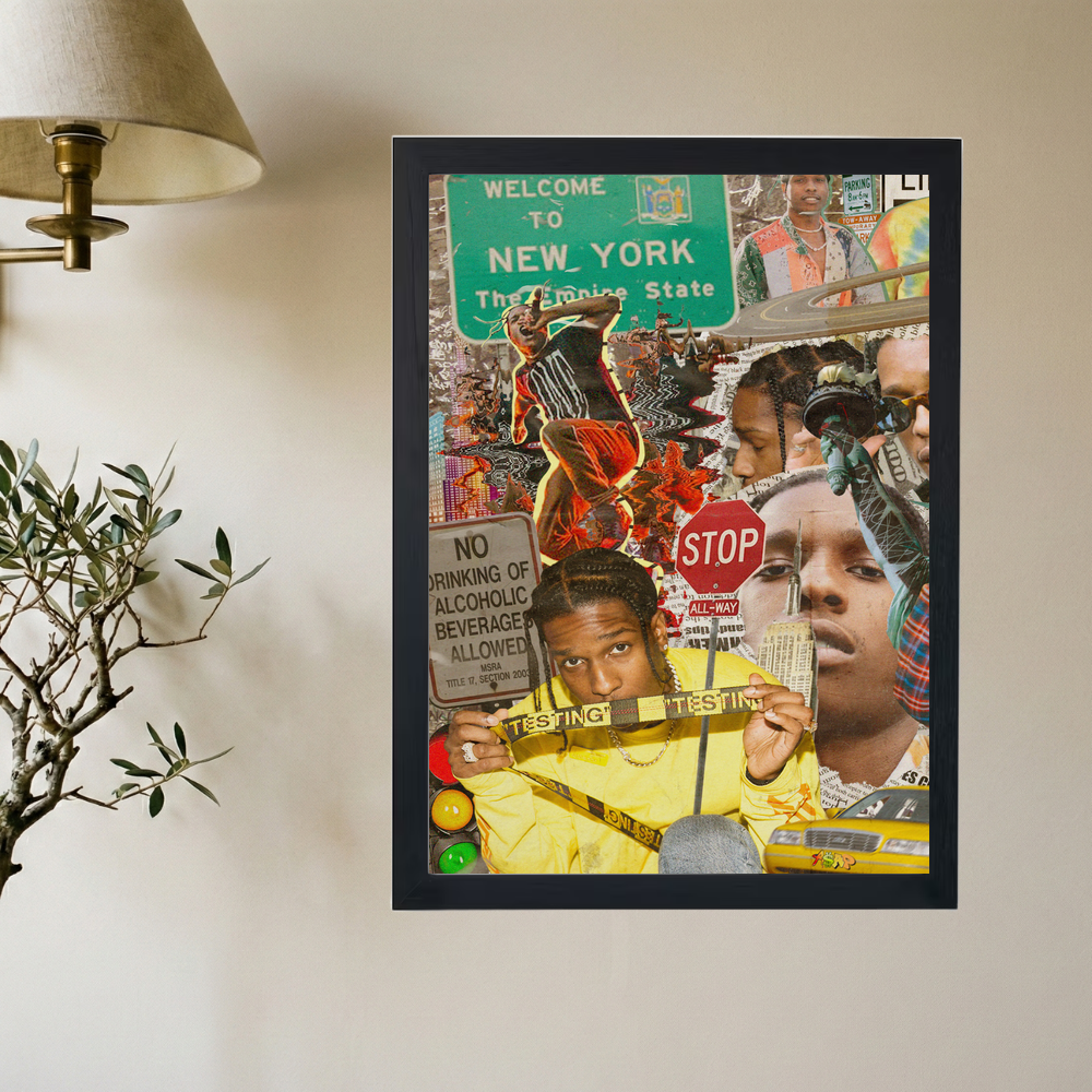 A$AP Rocky 'NYC' Collage Poster - Mockup 2