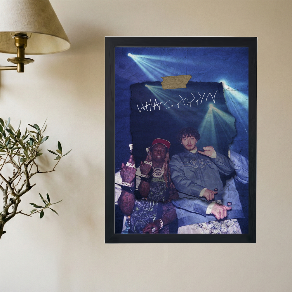 Jack Harlow x Lil Wayne 'What's Poppin' Poster - Mockup 2