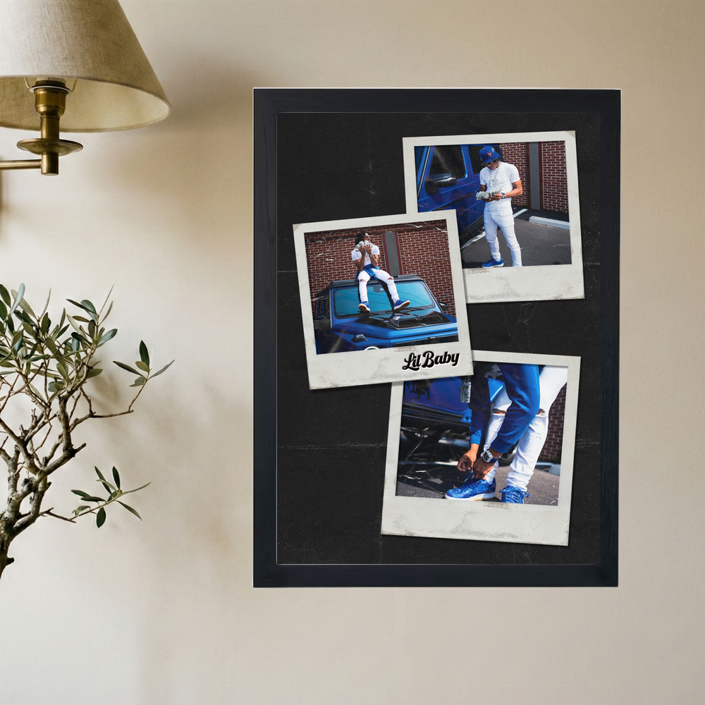 Lil Baby 'Polaroid' Poster - Mockup 2