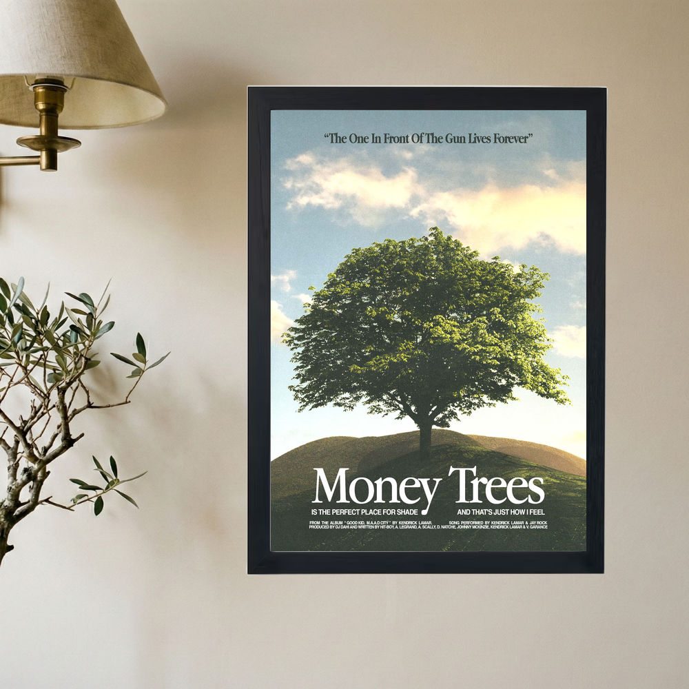 Kendrick Lamar 'Money Trees' Poster - Mockup 2