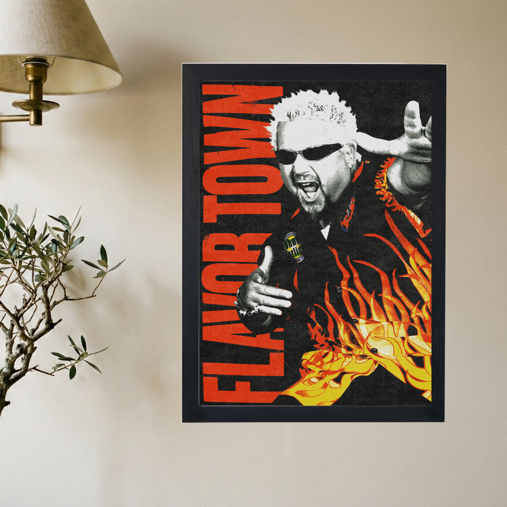Guy Fieri 'Flavor Town' Poster - Mockup 2