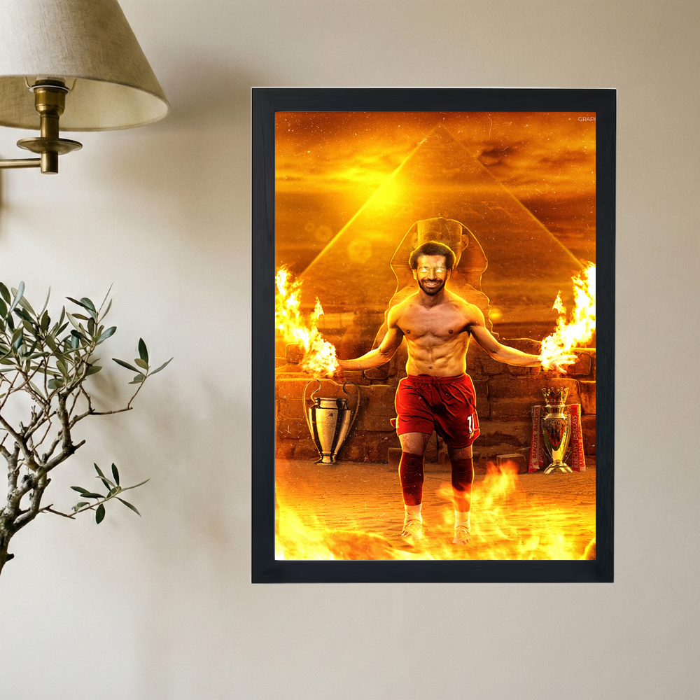 Mohamed Salah 'Center of Attention' Poster - Mockup 2