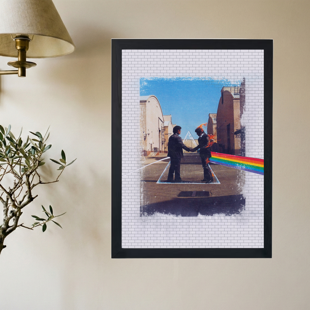Pink Floyd 'Discography Collaged' Poster - Mockup 2