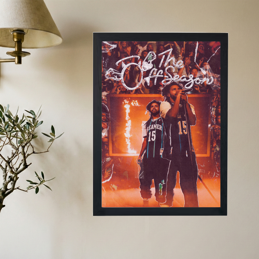 J Cole 'The Off-Season' Collage Poster - Mockup 2