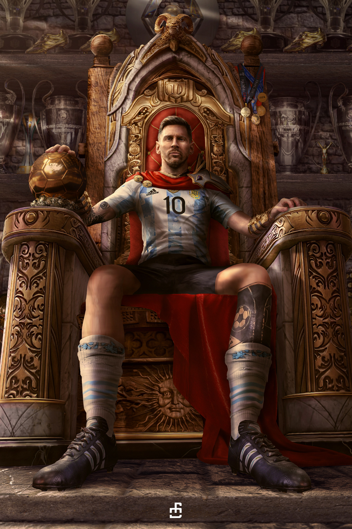 Messi 'Throne' Poster