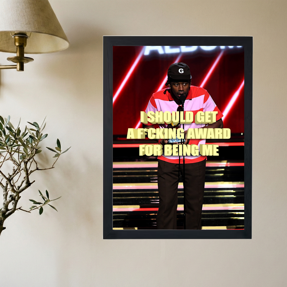 Tyler, The Creator 'Award' Poster - Mockup 2