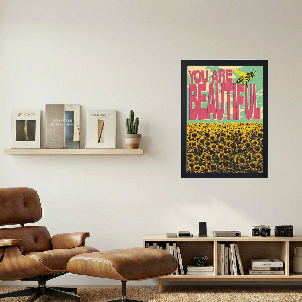 You Are Beautiful' Poster - Mockup 1