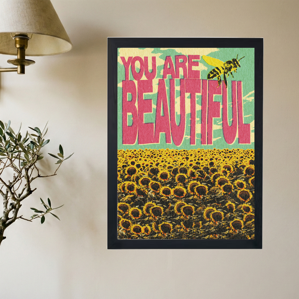 You Are Beautiful' Poster - Mockup 2