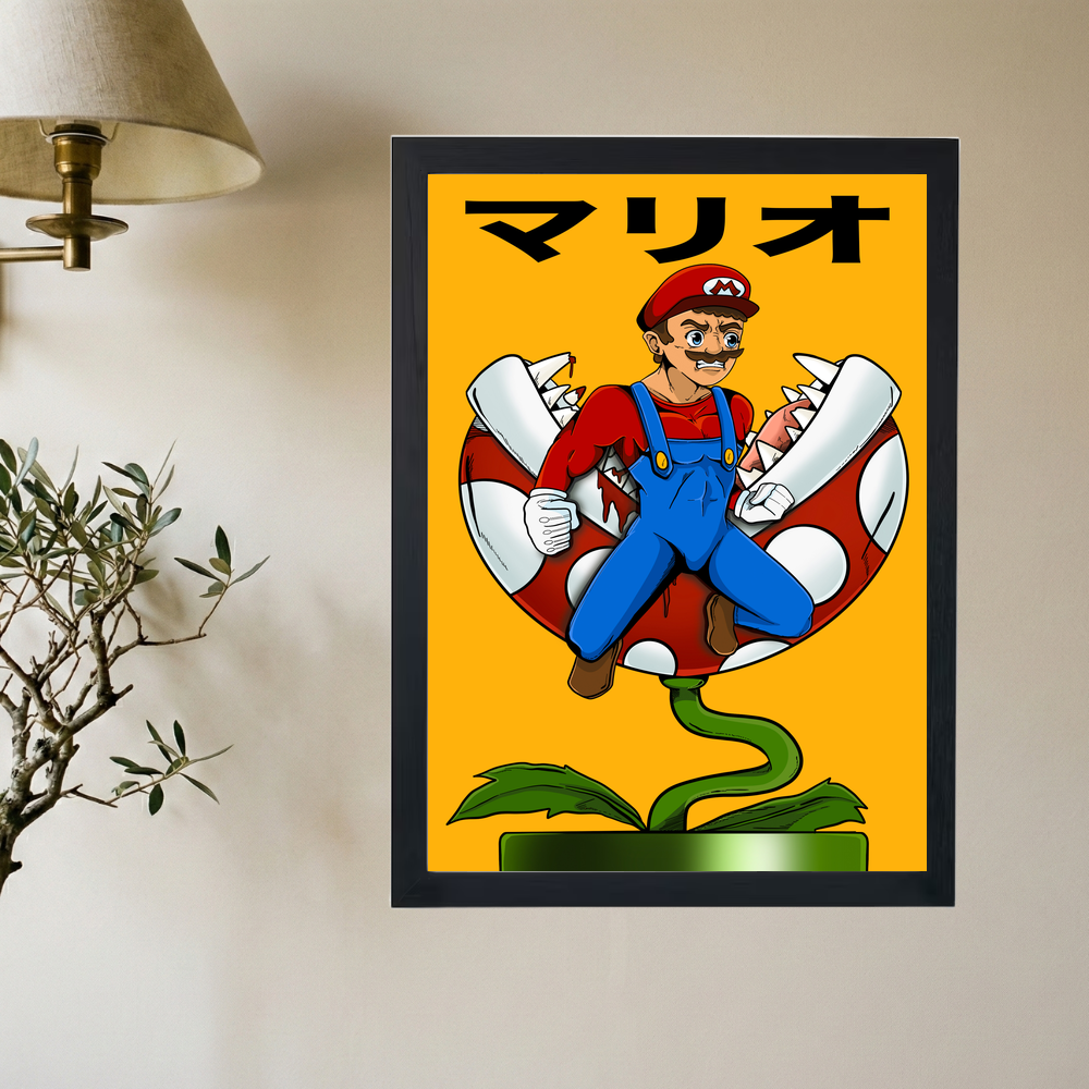 Anime Mario Poster - Mockup 2