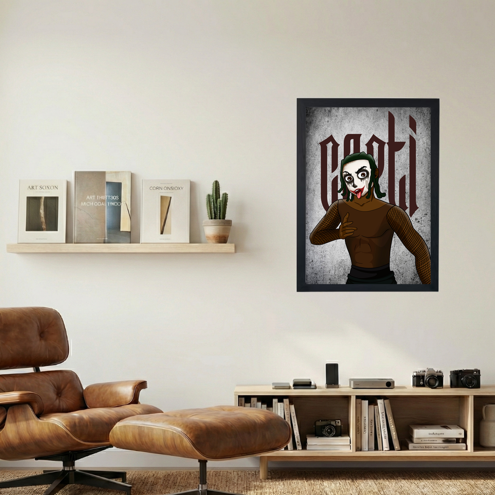 Playboi Carti 'Joker' Anime Poster V2 - Mockup 1