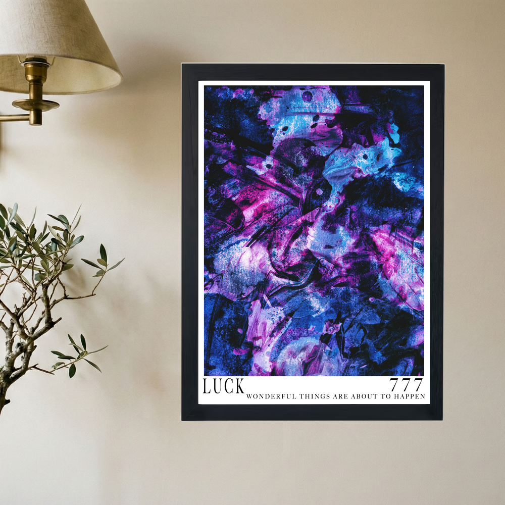 Angel Number 777 'Luck' Poster - Mockup 2