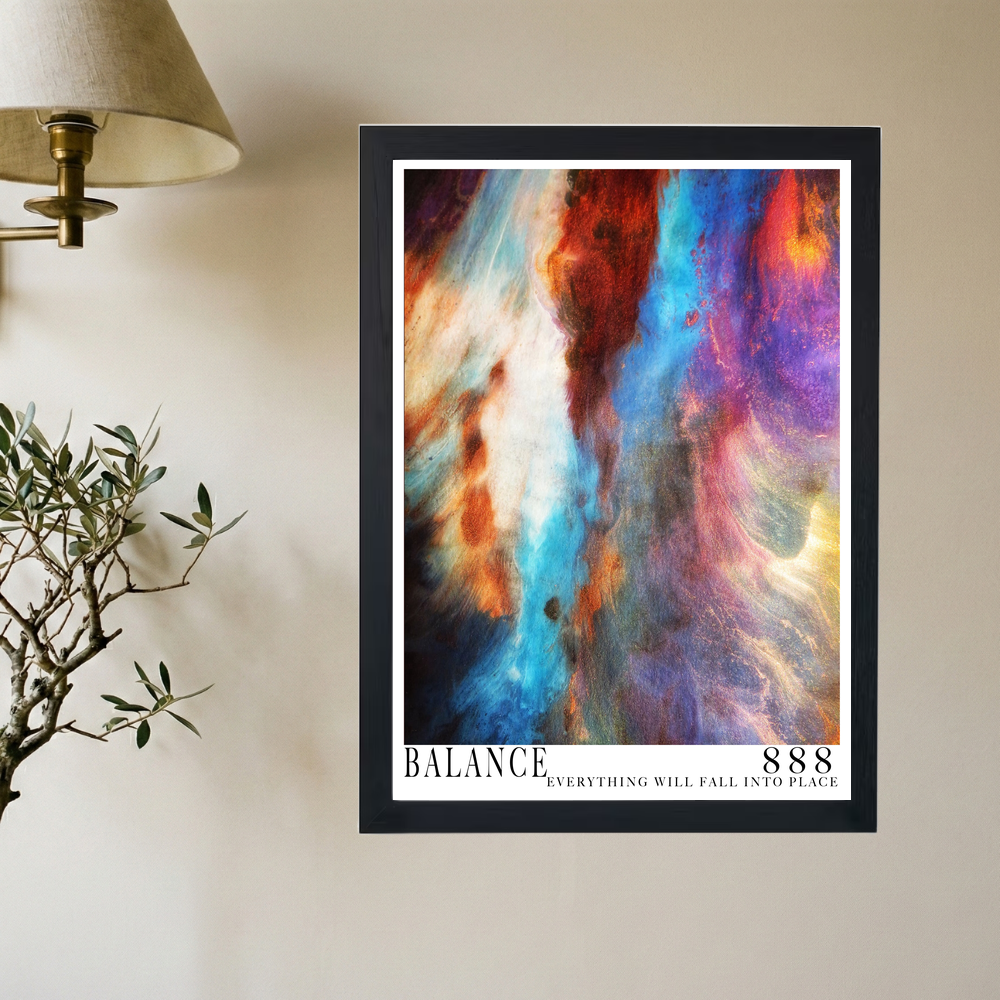Angel Number 888 'Balance' Poster - Mockup 2