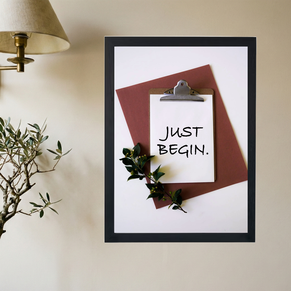 JUST BEGIN. Poster - Mockup 2
