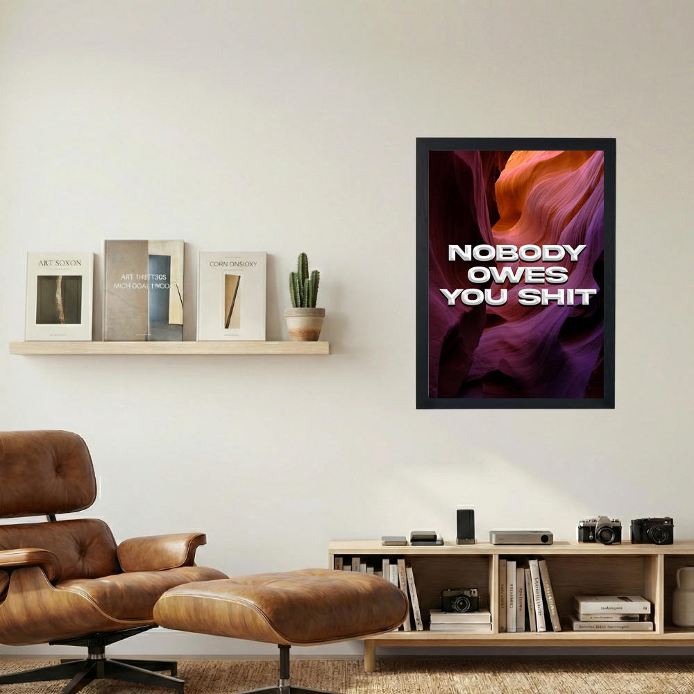 Nobody Owe's You Shit' Poster V5 - Mockup 1