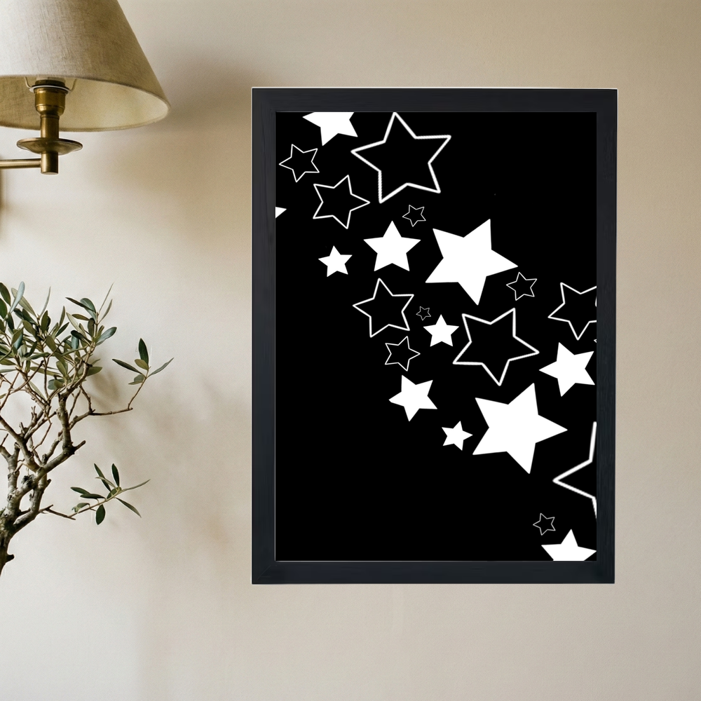 B&W Stars Poster - Mockup 2
