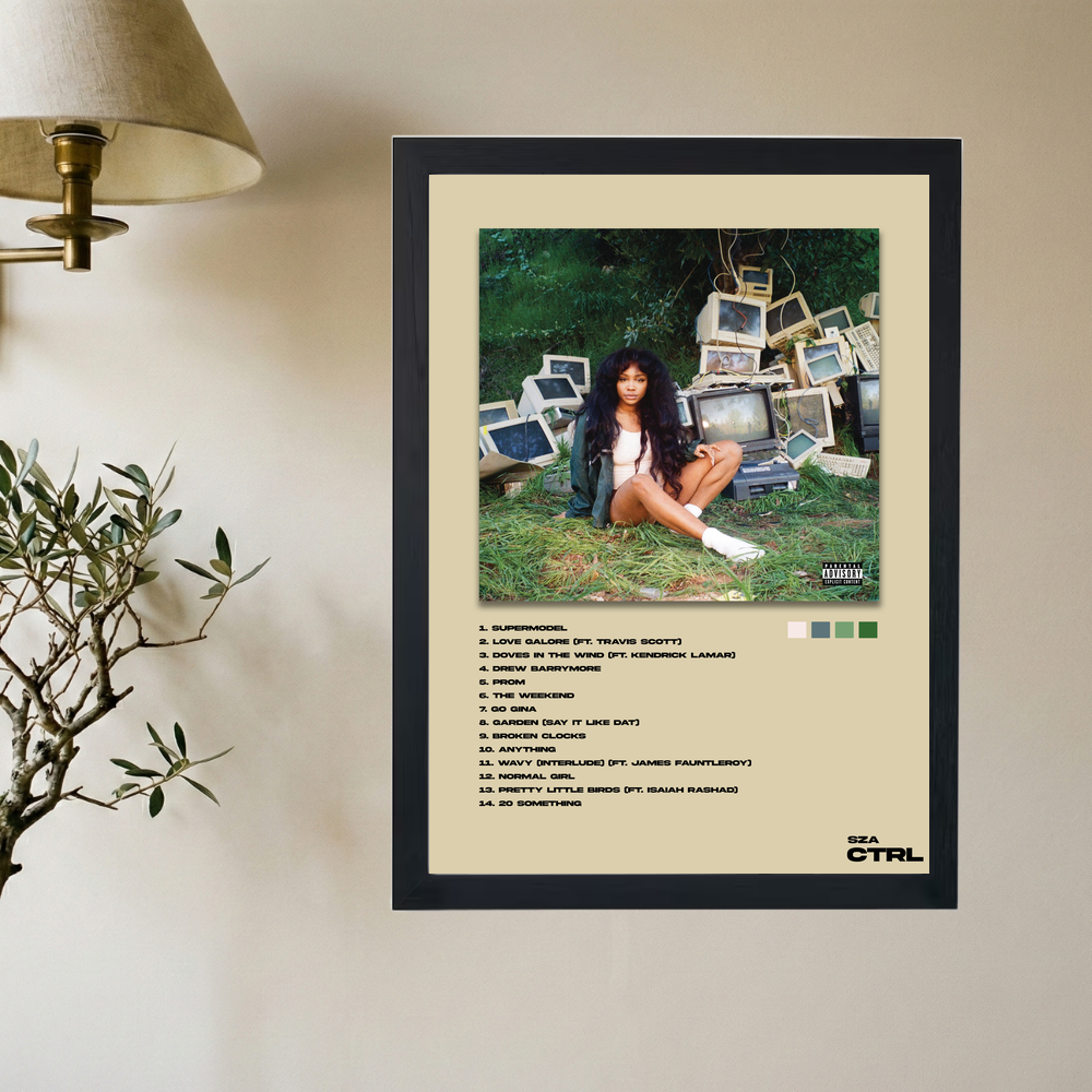 SZA 'Ctrl Tracklist' Poster - Mockup 2