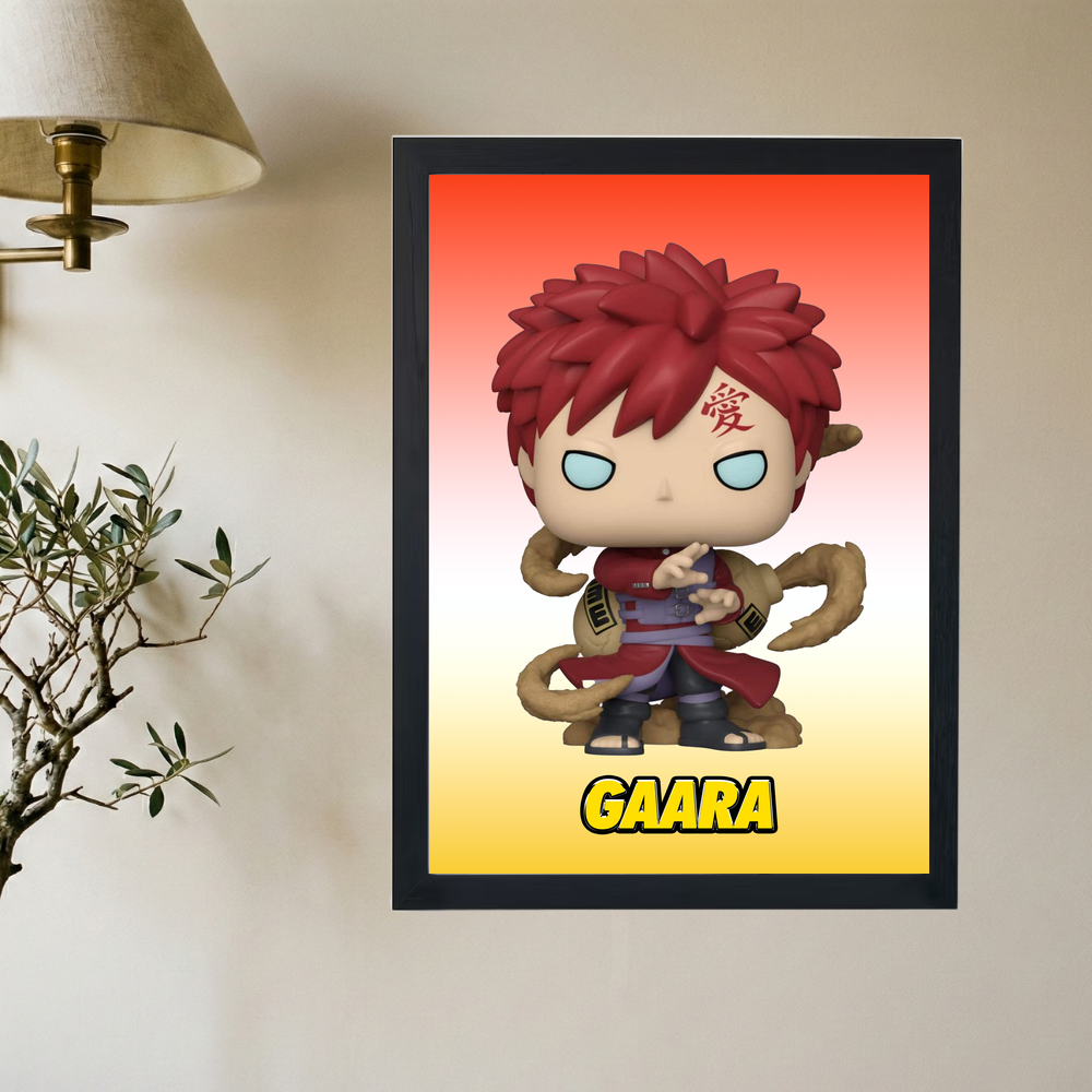 Naruto 'Gaara Funko' Poster - Mockup 2