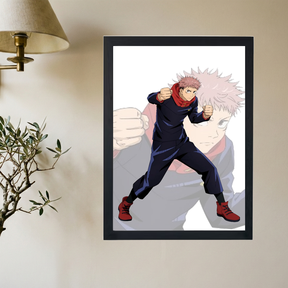 Jujutsu Kaisen x Yuji Itadori 'Fight Stance' Poster - Mockup 2