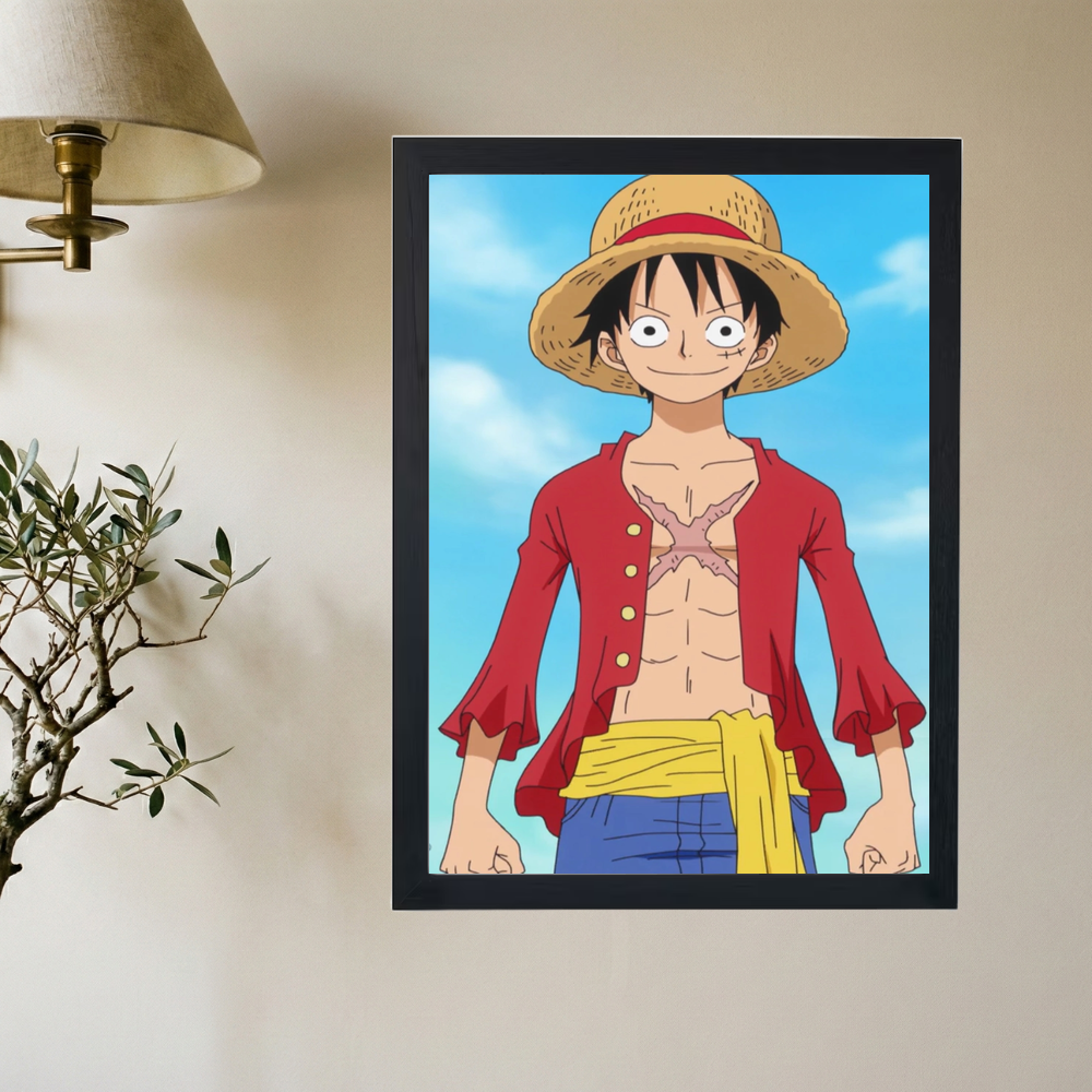 One Piece x Luffy 'X' Poster - Mockup 2