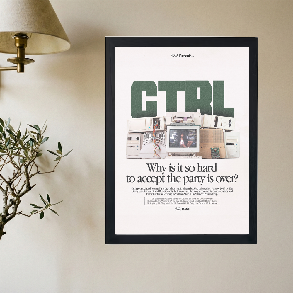 SZA 'The Party Is Over' Poster - Mockup 2
