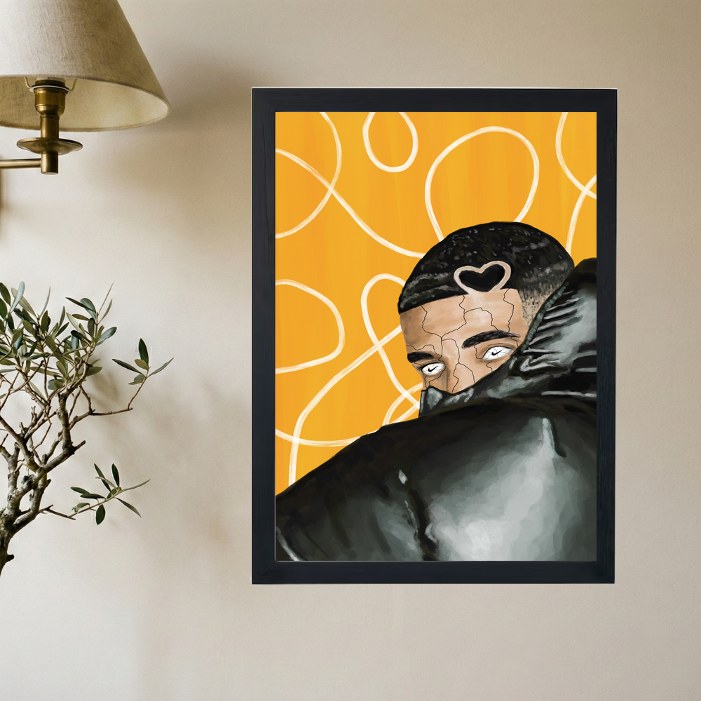 Drake 'Puzzled Face' Poster - Mockup 2