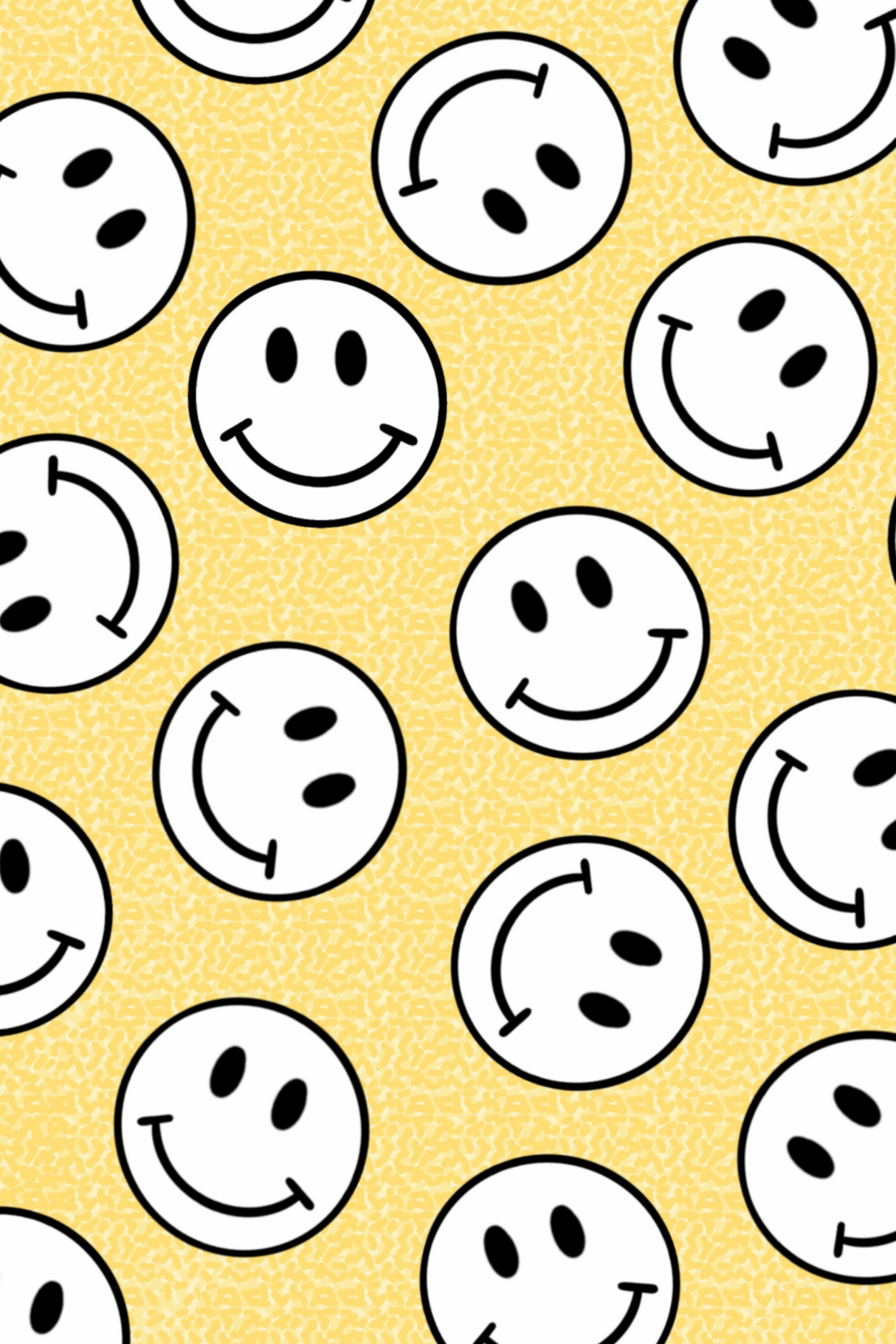 Yellow 'Smilies' Poster