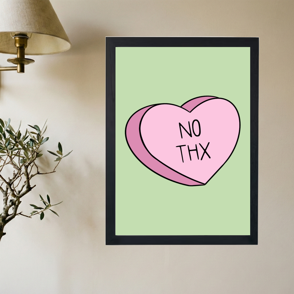 No Thx' Poster - Mockup 2