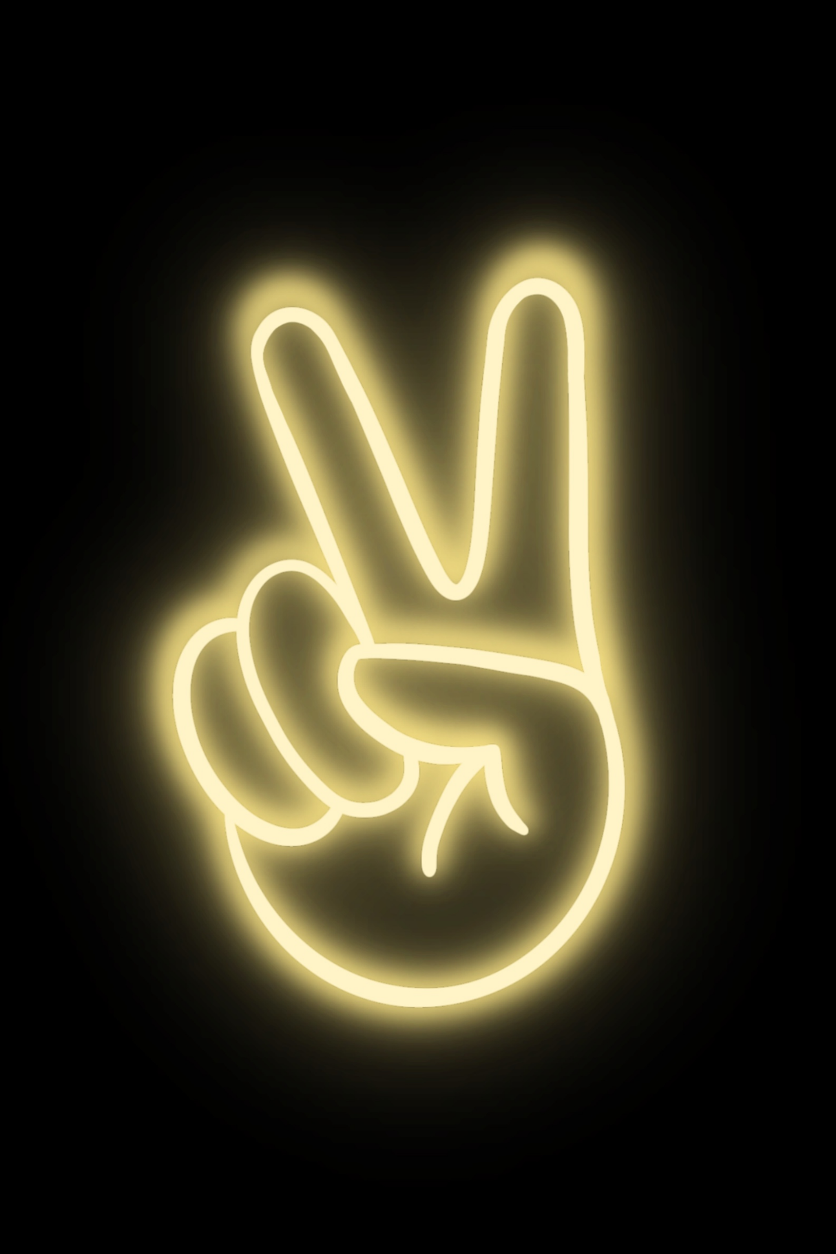 Neon 'Peace' Poster