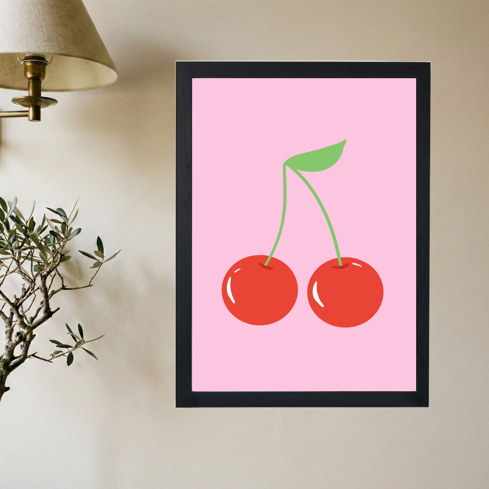Pink 'Cherry' Poster - Mockup 2