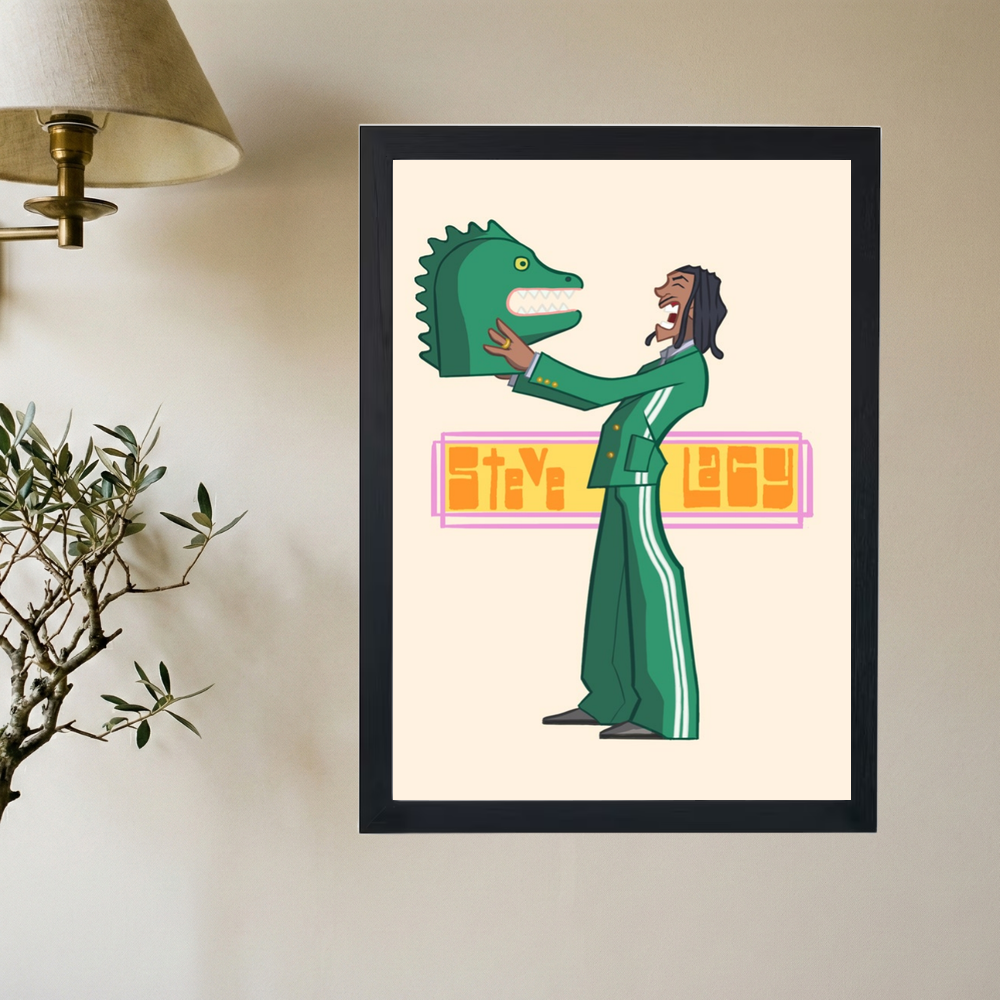 Steve Lacy 'Dino Mask' Poster - Mockup 2