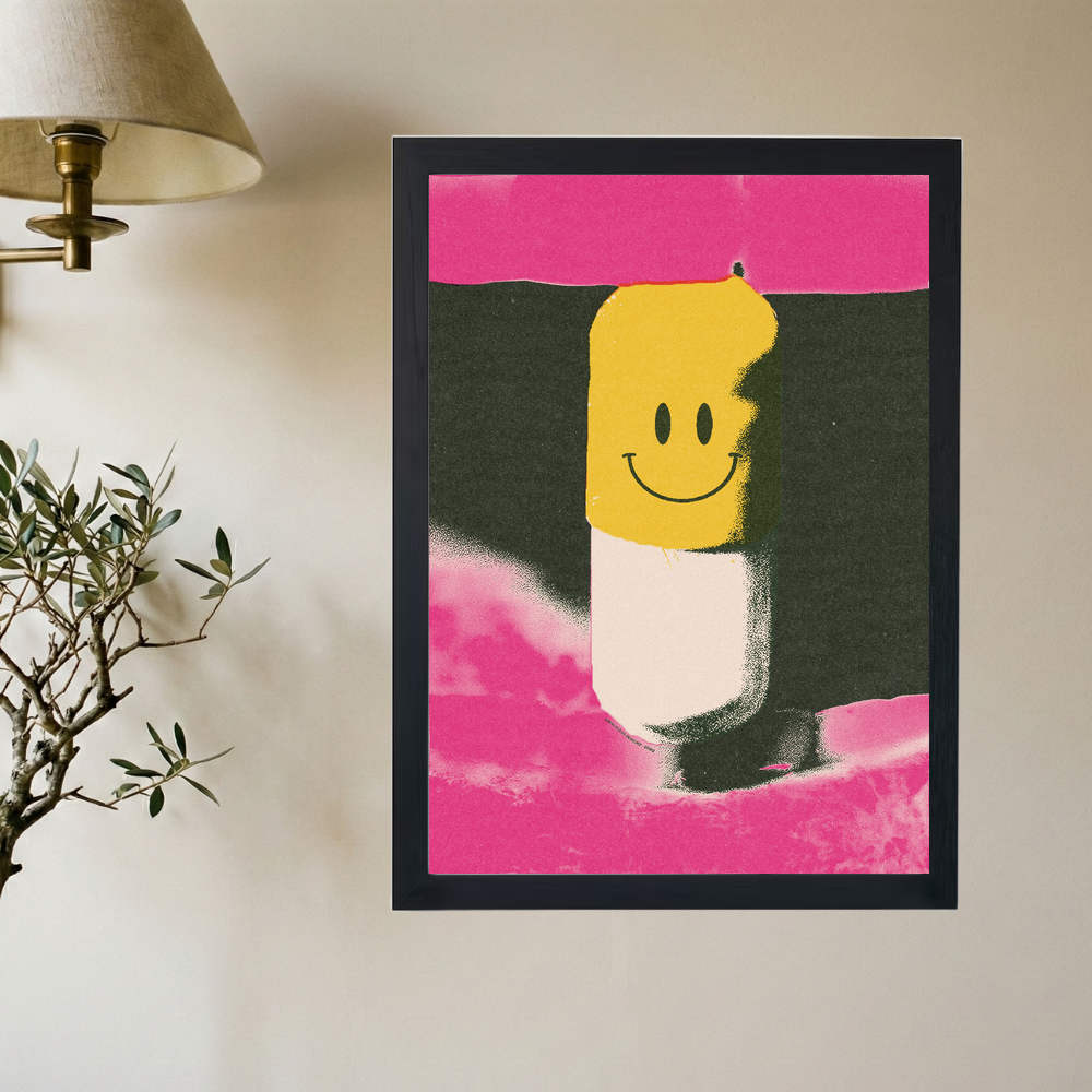 Happy Pill Poster - Mockup 2
