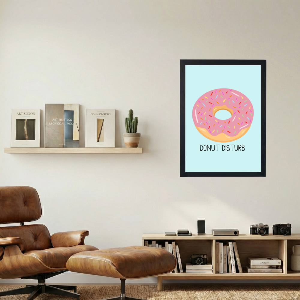 Donut Disturb' Poster - Mockup 1
