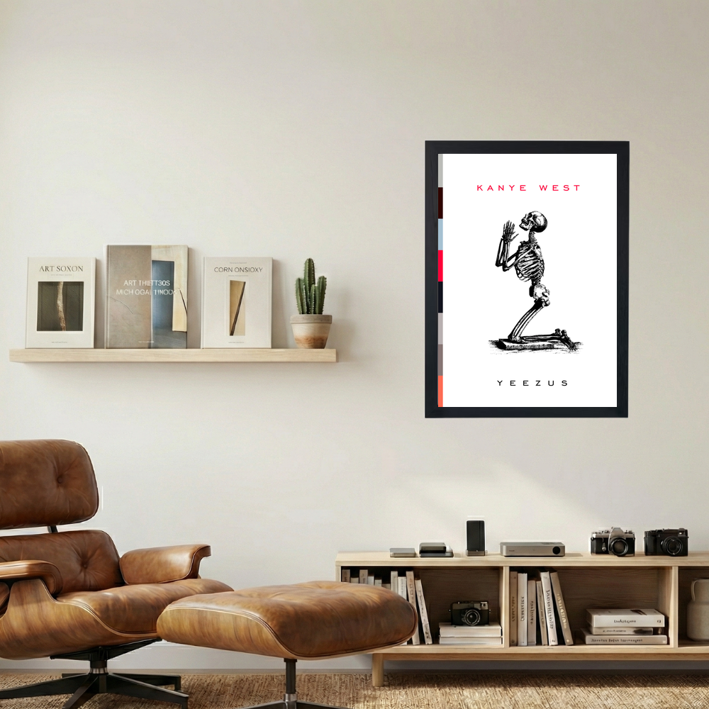 Kanye West 'Yeezus Skelton' Poster - Mockup 1