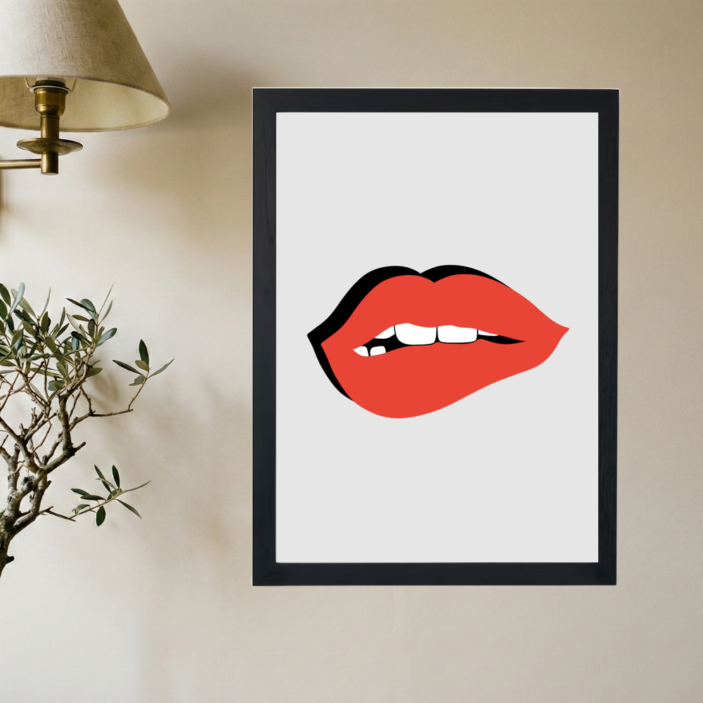 Lip Bite' Poster - Mockup 2