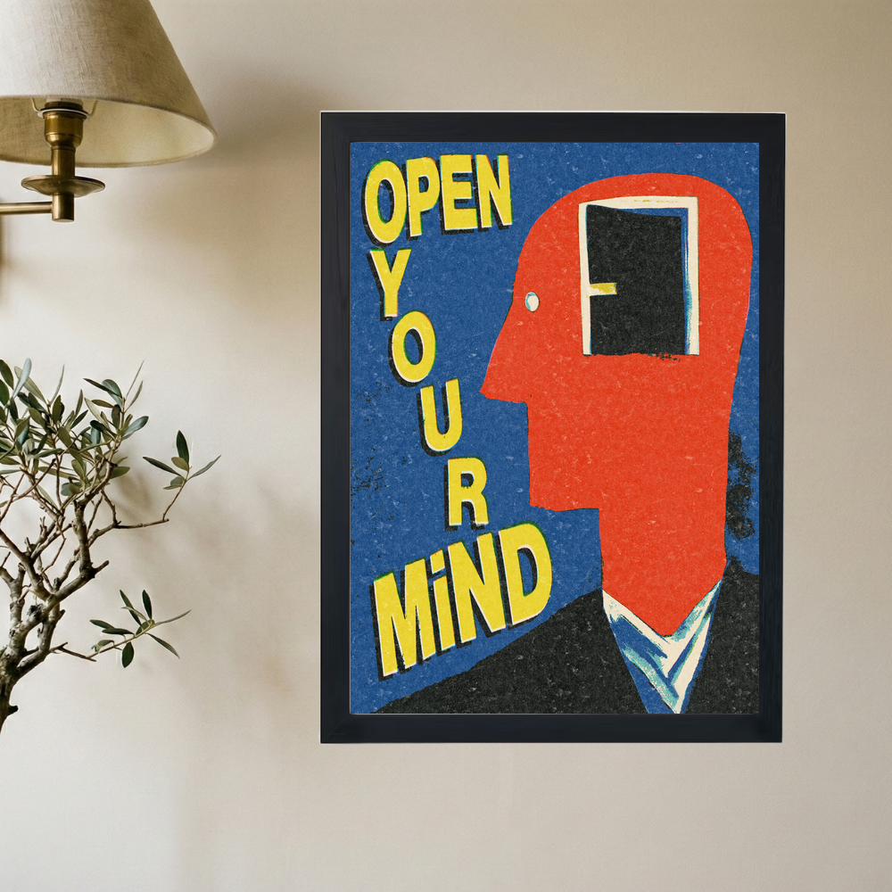 Open Your Mind' Poster - Mockup 2