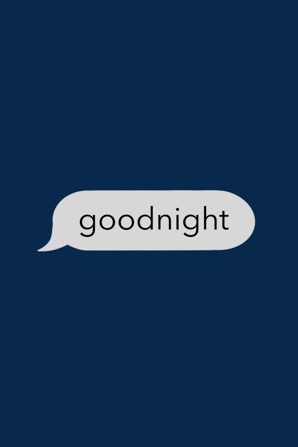 Goodnight' Text Poster
