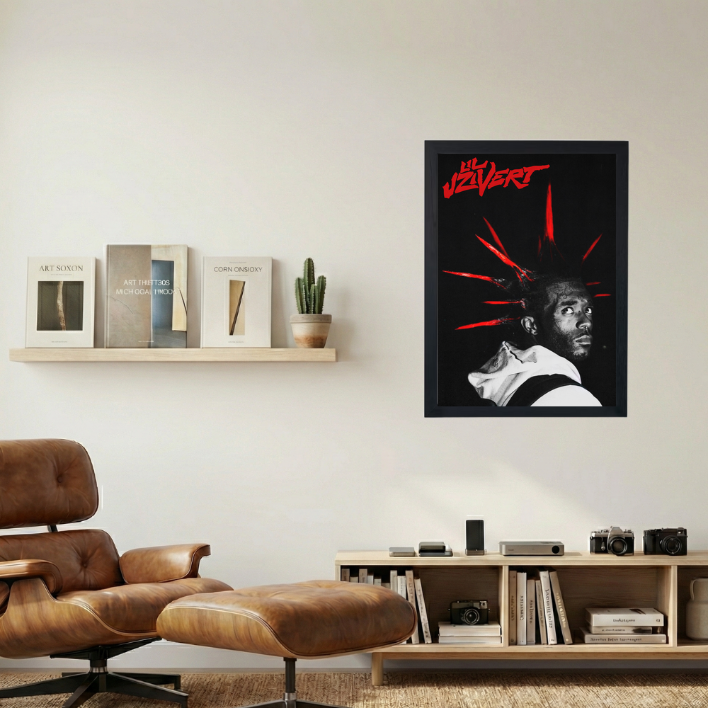Lil Uzi Vert 'Red Hair Spikes' Poster - Mockup 1