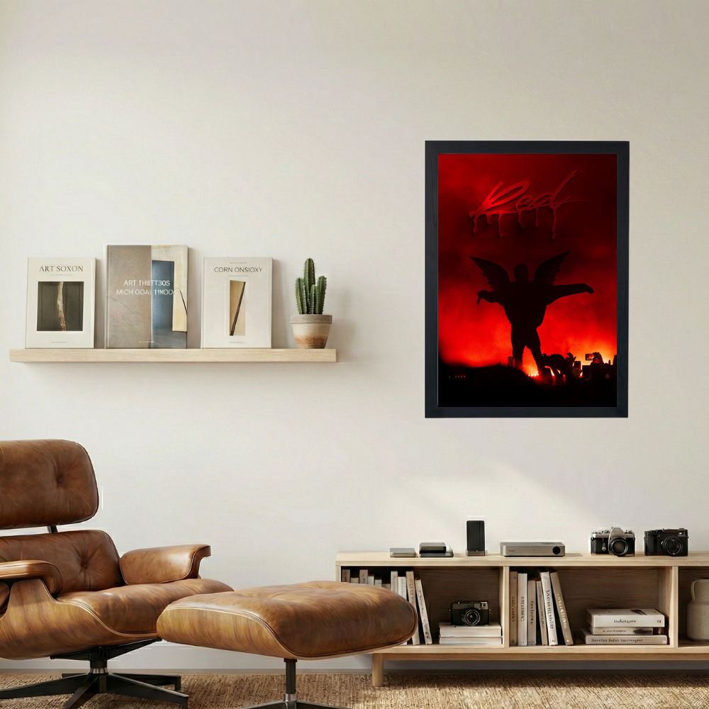 Playboi Carti 'Red Wings' Poster - Mockup 1