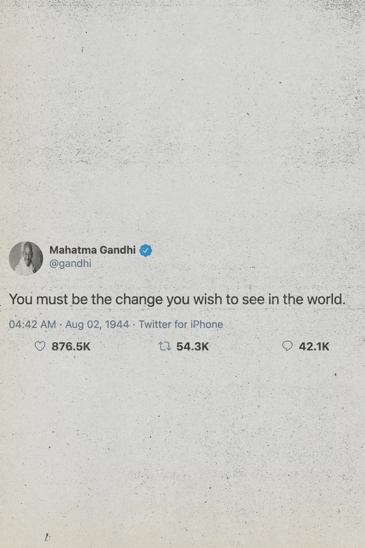 Gandhi Tweet Poster