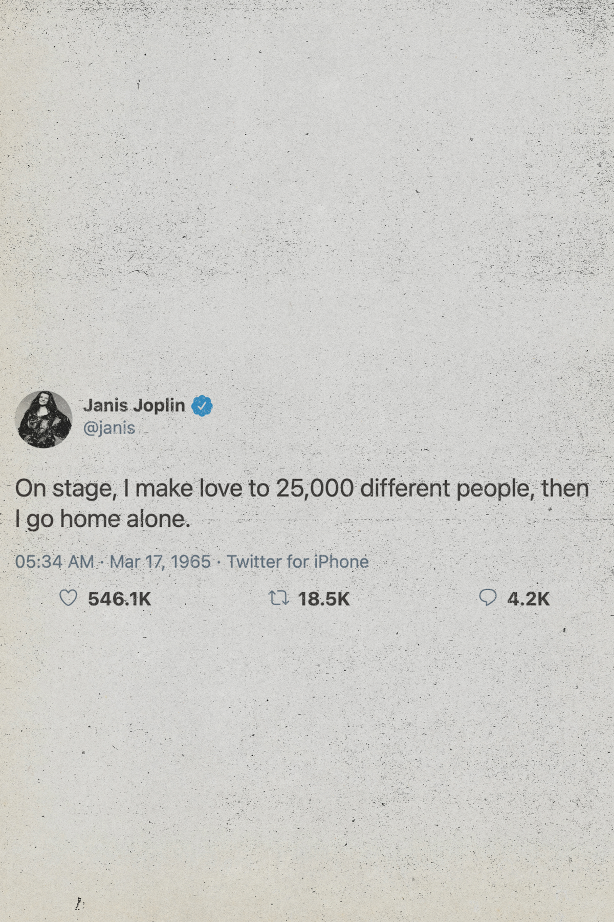Janis Joplin Tweet Poster