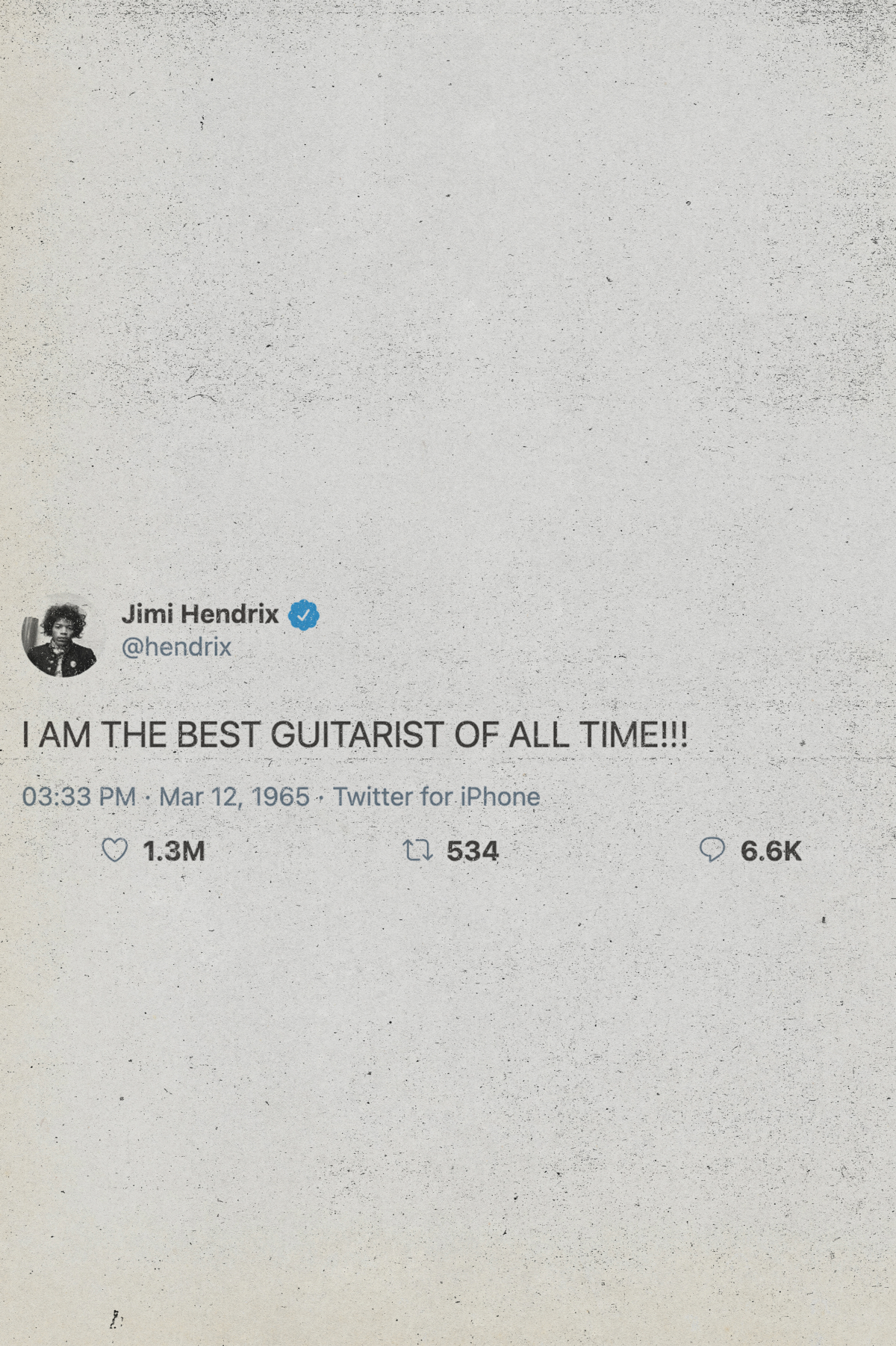 Jimi Hendrix Tweet Poster