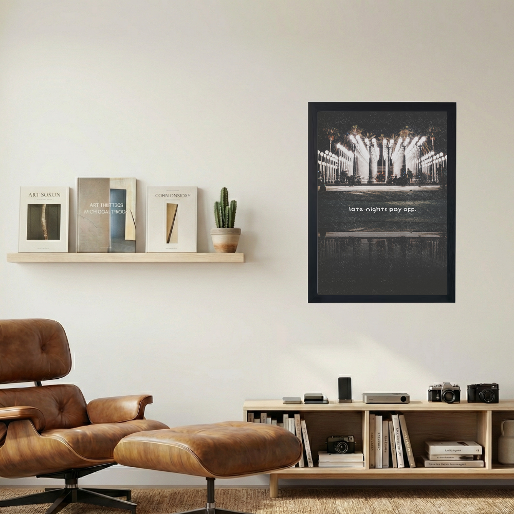 Late Nights Pay Off Poster - Mockup 1
